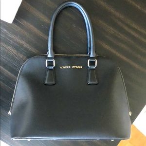 Black leather hand bag